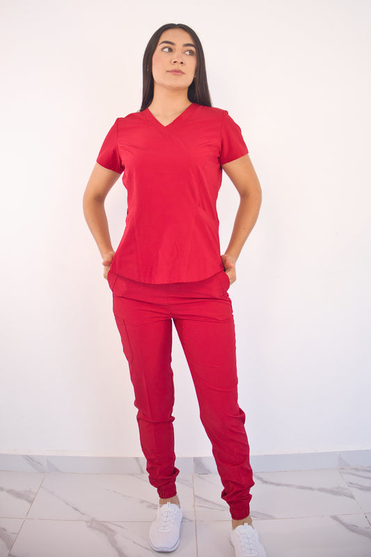 Conjunto Quirúrgico Dalia Rojo